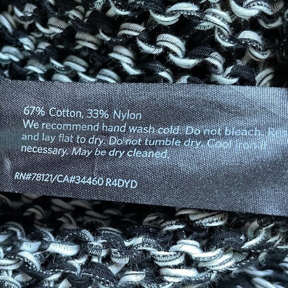 EUC Eileen Fisher Black & White Stretch Knit Long Sleeve Sweater - Women's XL - Picture 9 of 9